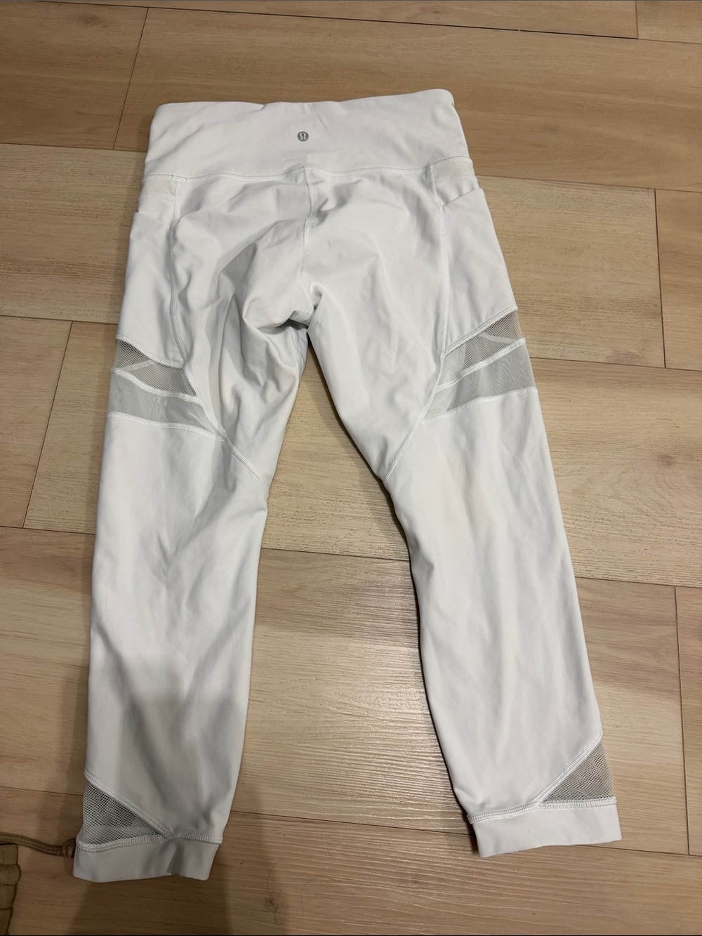 lululemon athletica White Women's Mesh-Panel Leggings size 10